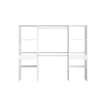 Vestidor De Diseño Con 2 Armarios 6 Estantes Y 2 Cajones Elysee