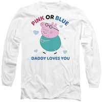 dessins animes camiseta manga larga pink or blue daddy loves you para mujer