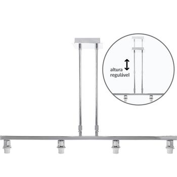 Armazón para lámpara de techo sydney 4xe14 l.75xan.12xal.reg.cm cromo