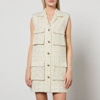 anine bing alden tweed dress - l