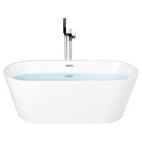 banera de acrilico blanco plateado 170 cm sanitario independiente moderno havana