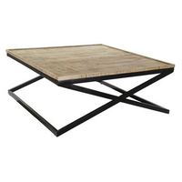 mesa de centro dkd home decor metal madera 120 x 120 x 55 cm