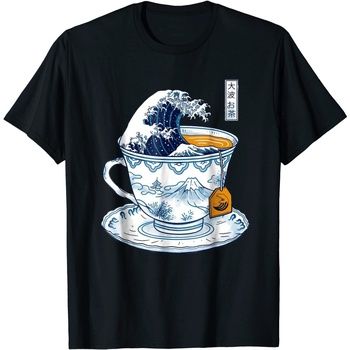 Vincent Trinidad Camiseta manga larga The Great Kanagawa Tea para mujer
