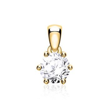 Colgante de oro de 14 quilates con diamante