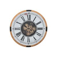 reloj pared cristal metal 80x85x80 plateado