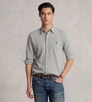 polo ralph lauren para hombre 710654408019 camisa de pique ultraligera gris xl casual algodon manga larga
