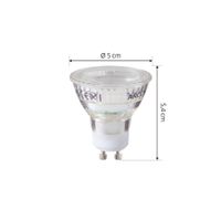 gu10 bombilla led de plastico transparente