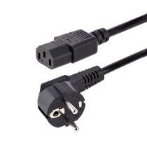 StarTech.com Cable de 1m (3 pies) de AlimentaciÃ³n para Ordenador, 18AWG, UE Schuko a C13, 250V 10A, Cable de Corriente, Cable de Fuente de AlimentaciÃ³n para Ordenador
