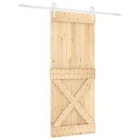puerta corredera natural y blanco 85 x 210 cm vidaxl