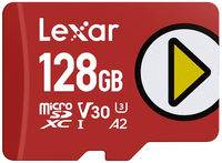 lexar 128gb play microsdxctm uhs-i cards up to 205mbs read 140mbs write c10 a2 v30 u3