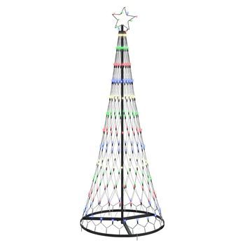 Árbol De Navidad | Decoraciones De Navidad Led Con 230 Led Multicolor 184.5 Cm Metal