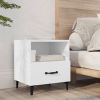mesita de noche  mesa auxiliar  mesilla madera contrachapada blanco cfw97406