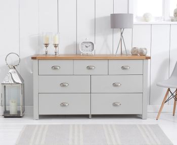 Somerset Oak and Grey 3 Over 4 Drawer Chest
