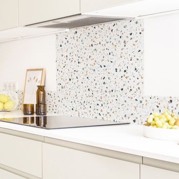 Frente de cocina (panel trasero) aluminio - 60 x 70 cm - blanco