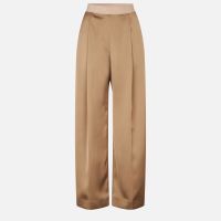 stine goya wide leg long satin trousers - xs