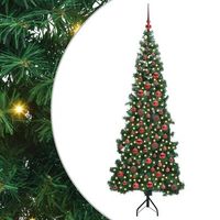arbol de navidad artificial de esquina verde 180 cm pvc y metal vidaxl