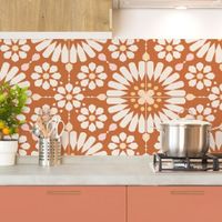 frente de cocina en aluminio - 240 x 50 cm - naranja