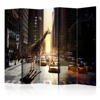 Biombo - Giraffe In The Big City Ii (225x172 Cm)