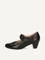 caprice pumps black made of leather with block heel size 41