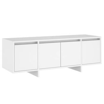 Mueble Para Tv | Mueble De Salón | Gabinete De Tv Madera Contrachapada Blanco 120x30x40,5 Cm