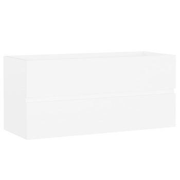 Armario Para Lavabo Madera Contrachapada Blanco 100x38,5x45 Cm Vidaxl