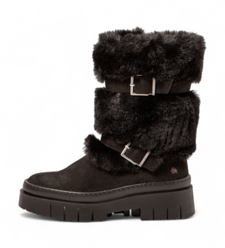 Art para mujer. 119681101003_001 Botas de Piel 1968 Amberes negro (37), Plano, Cremallera, Casual