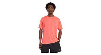 Camiseta de manga corta new balance athletics roja  hombre
