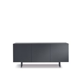 Aparador con 3 puertas en madera gris 180x50 cm 80h