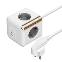 toocki c27a cubo enchufe de la ue 33w gan power strip 7-in-1 usb-c port 4000w 4ac outlet 2usb-c 1usb-a desktop charging