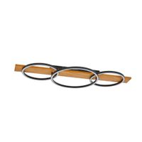 lampara de techo led de madera marron