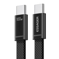 mensaje es-x85 5a 100w usb-c a usb-c cable carga rapida transmision de datos nucleo de cobre de 1 m de largo para iphone