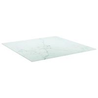 tablero mesa  tablero escritorio diseno marmol vidrio templado blanco 80x80 cm 6 mm