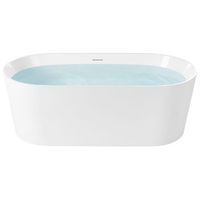 banera independiente moderna de acrilico forma ovalada con sistema de rebosadero 167 cm blanco restinga