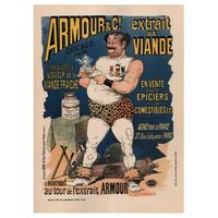 legendarte - cartel artistico vintage armour  co - cuadro lienzo impresion digital cm 50x70