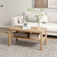 mesa de centro de mdf panel en nido de abeja homcom 90x45x405cm