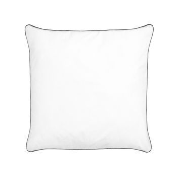 Almohada De Algodón Japara Blanco Plateado 80 X 80 Cm Relleno Poliéster Ribete Pelister