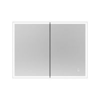 armario con espejo led eve negro - 100 x 80 cm