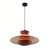 lampara colgante limona de tela multicolor d50 cm estilo retro mediterraneo con casquillo e27