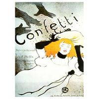 legendarte - cartel publicitario vintage confetti - cuadro lienzo impresion digital cm 50x70