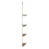 estante telescopico para ducha argileo de esquina 4 niveles color beige - 5 five simply smart