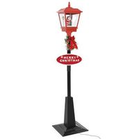 farola de navidad con papa noel y led 180 cm vidaxl