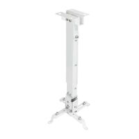 tooq soporte universal de techo para proyector - inclinable y giratorio - peso max 20kg - color blanco