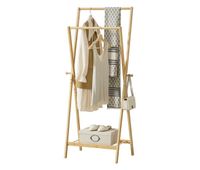perchero burro keitele con 2 barras 150 x 60 x 42 cm bambu natural encasa