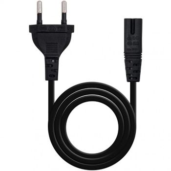 Nanocable Cable de Alimentación Forma 8 CEE7/16 - C7 1.5m Negro
