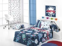 edredon conforter monsters infantil saten con botones canete