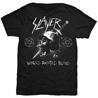 slayer tops y camisetas world painted blood para mujer