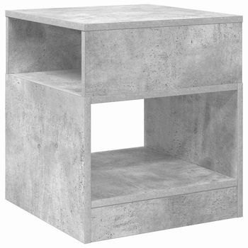 Mesa Auxiliar | Mesa De Apoyo Gris Concreto 40,5 X 40 X 45 Cm