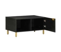 mesa de cafe - mesa de centro madera contrachapada negro 80x50x40 cm