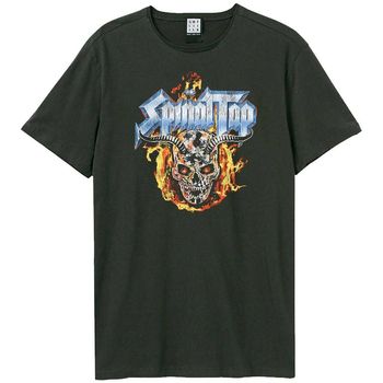 Amplified Clothing Camiseta Skull And Flames para hombre