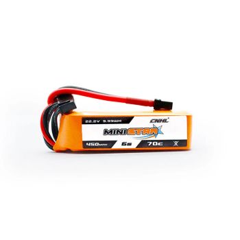Batería LiPo CNHL MiniStar 22.2V 450mAh 70C 6S con enchufe XT30 para drones de carreras FPV